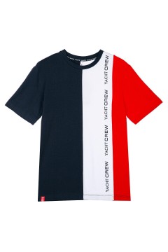 Трикотажная трёхцветная мужская футболка с принтом 12456009 Play Today